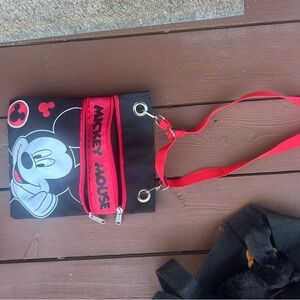 Disney Mickey Mouse Red and Black Crossbody Bag